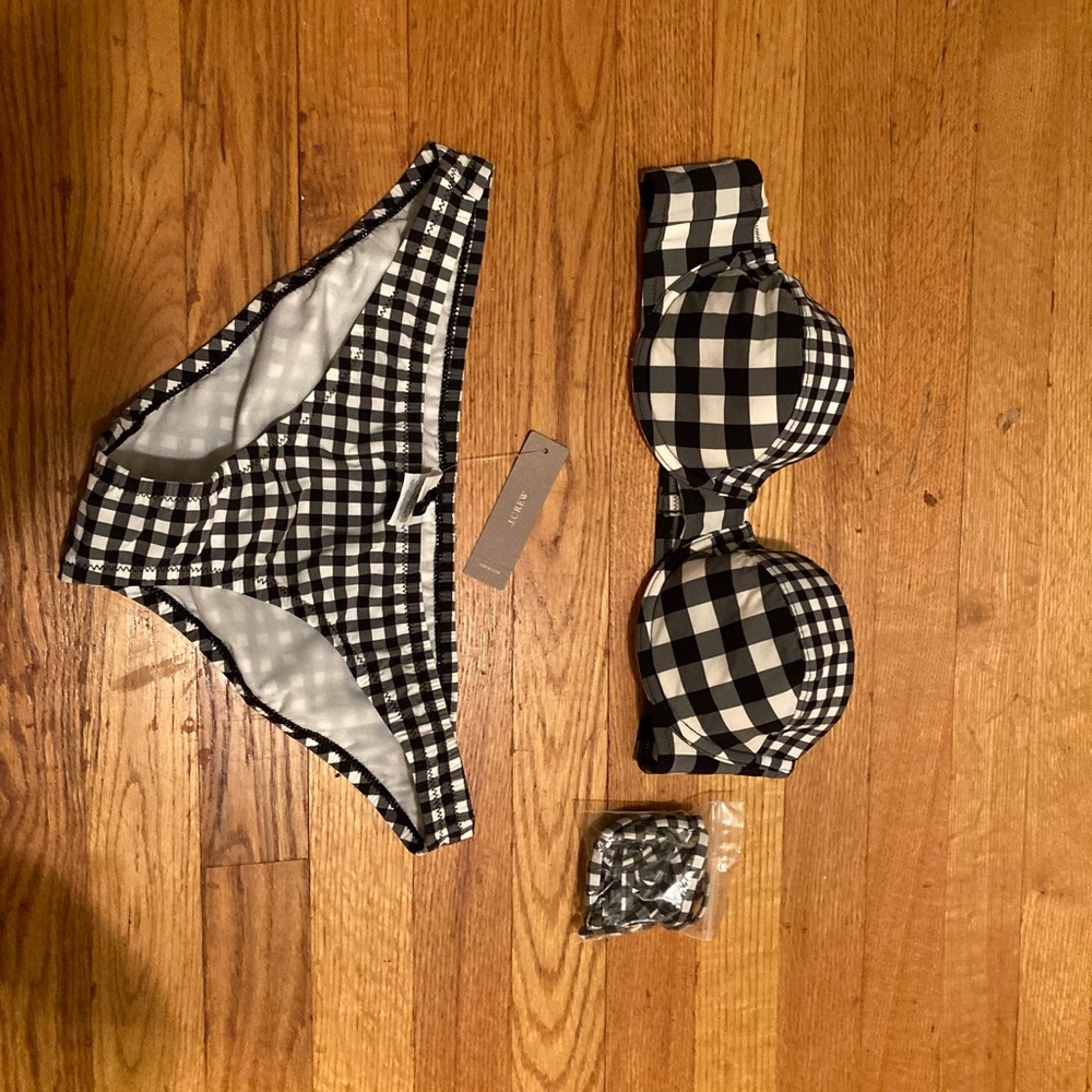 J. Crew NWT Gingham bikini